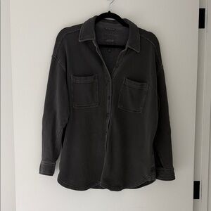 Aerie Charcoal Oversized Overshirt